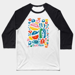 African Graffiti Shapes of Love Baseball T-Shirt